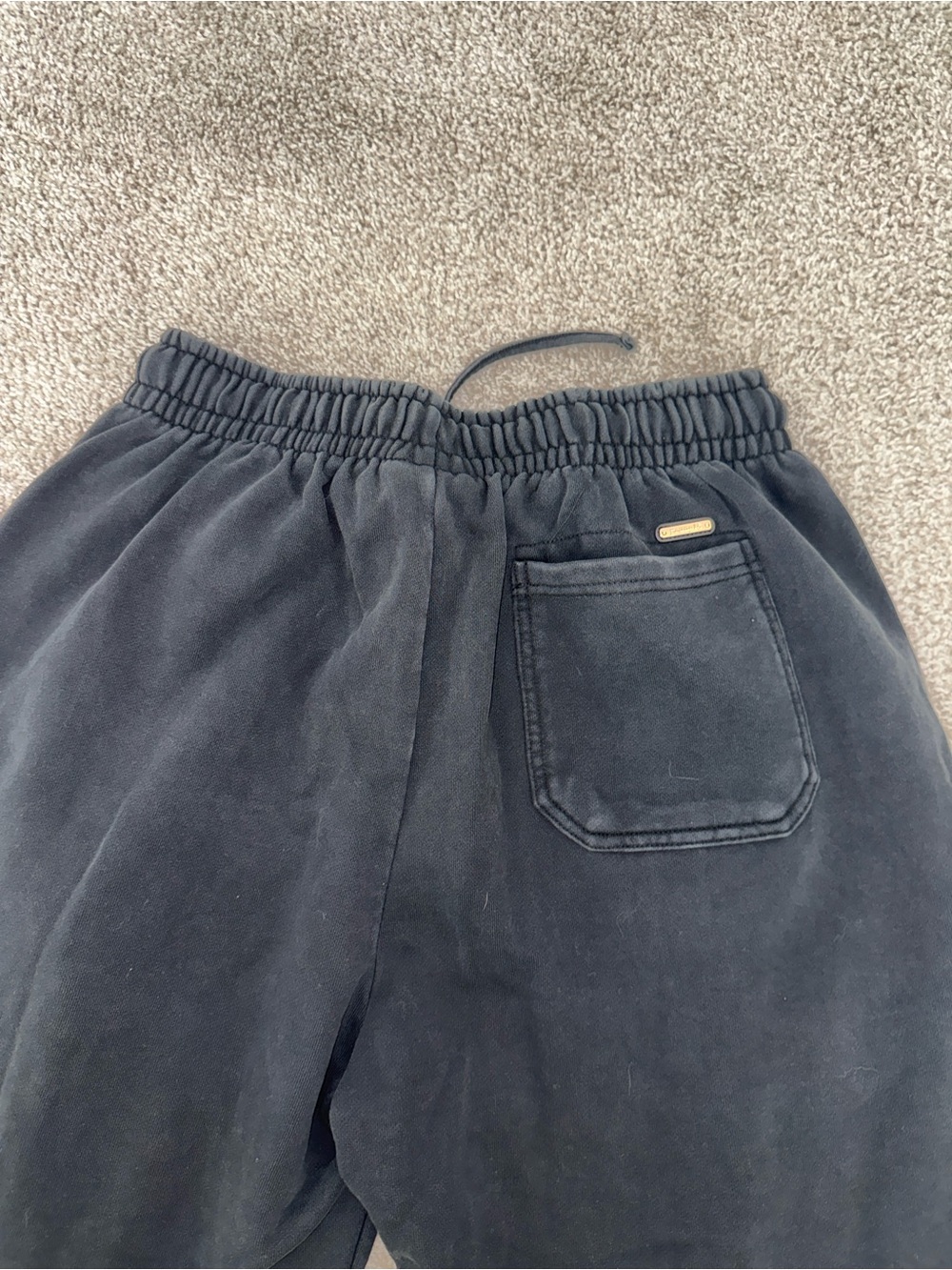 YoungLA Black Elastic Waist Cargo Sweatpants - Picture 4 of 4